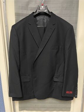Mens Renoir Black Italian Styling Two Button Suit R58/52